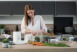 Пароварка-блендер Beaba Babycook Neo Night, білий з сірим (912773) - мініатюра 8