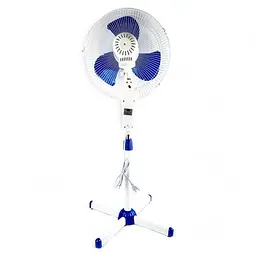Підлоговий вентилятор Wimpex WX-1603R з пультом 100Вт 40см з регулюванням висоти Білий/Синій - мініатюра 3