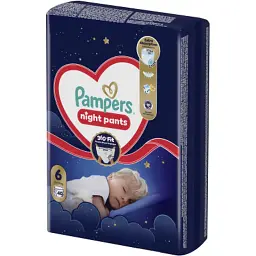 Підгузки Pampers Night Pants Розмір 6 (13-19 кг) 40 шт (8006530320603) - мініатюра 2