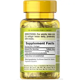 Астаксантин Puritan's Pride Natural Astaxanthin 5 мг 30 капсул - мініатюра 2