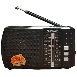 Радіоприймач маленький на акумуляторі чорний FM USB MicroSD Golon ICF-8 18650