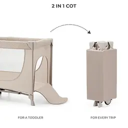 Ліжко-манеж Kinderkraft Joy 2 Beige (KLJOY02BEG00000) - мініатюра 5