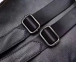 Шкіряний класичний жіночий рюкзак чорний 94083 Tiding Bag - мініатюра 7
