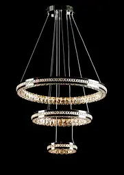 Світлодіодна люстра Splendid Ray 50503J/600+400+200/3 LED з кришталем, хром, 100 Вт, з пультом і димером - мініатюра 3