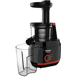 Соковитискач Tefal Juiceo шнековий 150 Вт чаша 0.8 л жмих 0.8 л насадка для цитрусових пластик червоно-чорний (ZC150838) - мініатюра 3