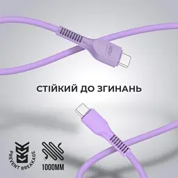 Дата кабель USB-C to USB-C 1.0m AR88 3A purple Armorstandart (ARM65291) - мініатюра 2