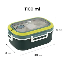 Ланчбокс Kite з розділювачем зелений 1.1 л (K25-1182-3) - мініатюра 2