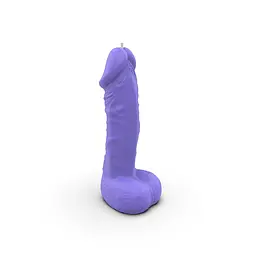Свічка у вигляді члена Pure Bliss Mini Violet 15 см - мініатюра 3
