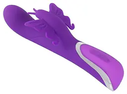Вібратор-кролик Sweet Smile Rechargeable Rotating 23 см фіолетовий - мініатюра 3