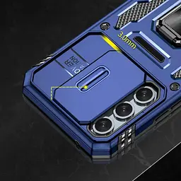 Ударостійкий чохол Camshield Army Ring для Samsung Galaxy S25 FE Синій / Navy - мініатюра 6