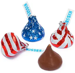 Шоколадні цукерки Hershey's Kisses Patriotic Foils Milk Chocolate Limited Edition 286г - мініатюра 4