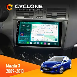 Штатна магнітола Mazda 3 2009-2013 Cyclone C9-013 4x64 DSP 4G Cyclone (НФ-00007324)