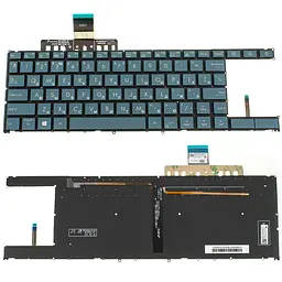 Клавіатура для ноутбука ASUS (UX481 series) rus, black, без фрейма, підсвічування клавіш