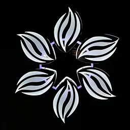 Люстра стельова LED Splendid Ray LK23/6, 160W, білий, хром, сучасний стиль з пультом, димер, 62см - мініатюра 4
