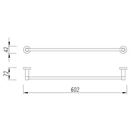 Тримач для рушника Omnires Modern Project gold MP60216GL Золотий - мініатюра 2