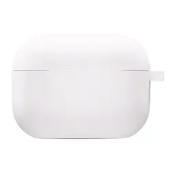 Силіконовий футляр з мікрофіброю для навушників Airpods Pro 3 Білий / White