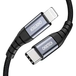 Кабель Choetech Lightning USB Type-C to Lightning 20W 1.2m Black (IP0039-BK) - мініатюра 2