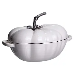 Каструля чавунна емальована Iron Tomato 2,5 л, білий Yongkang HP-FLG-20 BEIGE - мініатюра 7