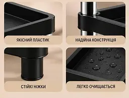 Стелаж-органайзер 4 яруси - підлогова полиця для дому ванної кухні та комори 86×42×25 см - мініатюра 4