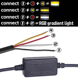 LED Фара Світлодіодні 35W 40 x 22 x 55 мм 12-80V External SportLight L25 на одну лінзу W/Y Мультипідсвічування 2 шт. - мініатюра 2