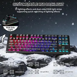 Клавіатура Attack Shark X87 Ultra RGB Meg Shark Switches Wireless Forged Carbon (AS-6979033730243-FC) [176651] - мініатюра 6