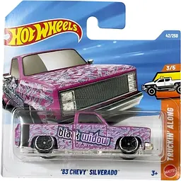 Базова машинка Hot Wheels Truckin Along 83 Chevy Silverado рожева (5785) JJL07-N521