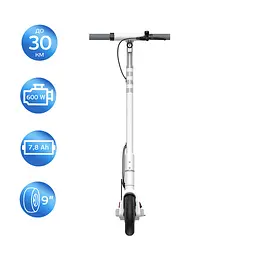 Електросамокат OKAI ES10-NEON Lite White 9", 300(600)W, 7.8Ah, 30km, 25km\h, 20%, NFC, App, 15kg (ES10-W) - мініатюра 3