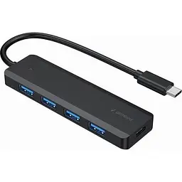 Хаб Usb Gembird UHB-CM-U3P4P-01, чорний, Type-C 3.1 - 4xUsb 3.1, кабель 15 см