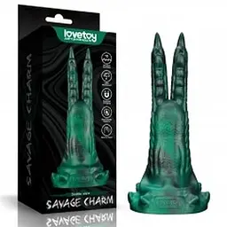 Вібростимулятор Double-Claw Vibrating Silicone Dildo Savage Charm