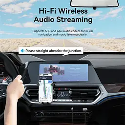 Автомобільний аудіоприймач Vention AUX TRS 3.5мм USB Bluetooth 5.4 Coiled Cable Zinc Alloy 1.5M Сірий (NAIHG) - мініатюра 6