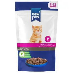 Вологий корм Pawpaw для кошенят курка в желе 85 г