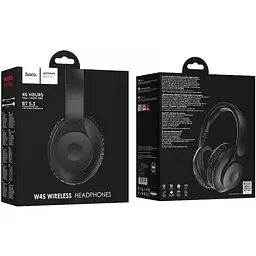 Навушники бездротові Hoco W45 Enjoy BT Headset повнорозмірні чорні до 46 годин 6942007601191 - мініатюра 2