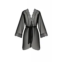 Еротичний пеньюар Passion Amberly Peignoir, 4XL/5XL (чорний) - мініатюра 3