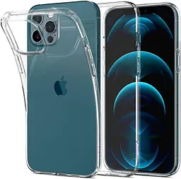 Оригинальный противоударный чехол для Iphone 12 Pro Spigen Liquid Crystal прозрачный силиконовый ACS01517