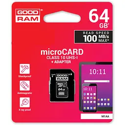 Карта пам'яті Goodram 64GB microSDXC Class 10 (M1AA-0640R12) - мініатюра 5