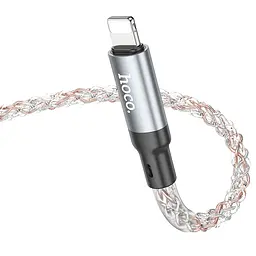 Дата кабель Hoco U112 Shine 2.4A USB to Lightning (1m) Gray - мініатюра 6