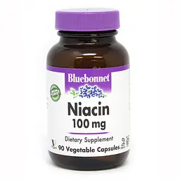 Вітаміни та мінерали Bluebonnet Nutrition Niacin 100 mg, 90 вегакапсул