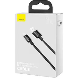 Кабель Baseus USB2.0AM-Type-C M, 1 м,(20V/3A), (66W) Superior Series Чорний (CATYS-01) - мініатюра 4