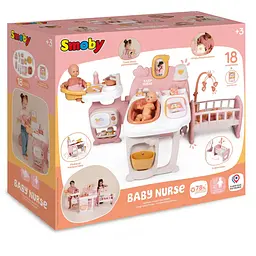 Великий iгровий центр Smoby Toys Бебi Ньорс. Кiмната малюка 3 зони терракотова пудра (7600220394) - мініатюра 3