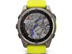 Спортивний годинник Garmin Fenix 8 51mm Solar Sapphire Titanium w. Amp Yellow/Graphite Silicone Band (010-02907-20/21) - мініатюра 3