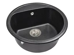 Кухонна мийка Miraggio MALIBU black (0002258) Граніт, Врізна, Чорний - мініатюра 3