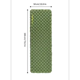 Матрац надувний надлегкий Naturehike CNK2450WS014 з мішком для надування 186см Зелений - мініатюра 2