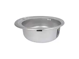 Мийка врізна Brinex 510x510х180мм 1 510-D, Satin 0,8мм BRIN510SAT08 - мініатюра 4