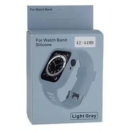 Ремінець силіконовий футляр Anchor Watch Band Apple Watch 42-44 мм Light Grey - мініатюра 2