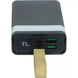 Портативний акумулятор XO PR129 20000 mAh з лампою та дисплеєм чорний - мініатюра 4