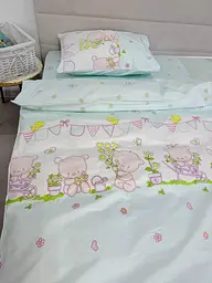 Дитячий комплект постільної білизни Ecotton 110х140 см блакитний Ведмедик (24901) - мініатюра 6