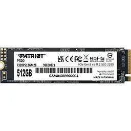 Накопичувач SSD M.2 2280 512GB Patriot (P320P512GM28)
