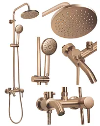 Душова система з виливом Rea Luis brushed copper REA-P7156