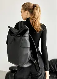 Жіночій рюкзак рол Sambag RollTop KZN чорний 39 х 28.5 х 15 см (24300001) - мініатюра 2