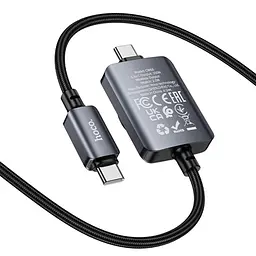 Дата кабель Hoco CW66 2in1 Type-C to iWatch/Type-C PD100W (1.2m) Black - мініатюра 6